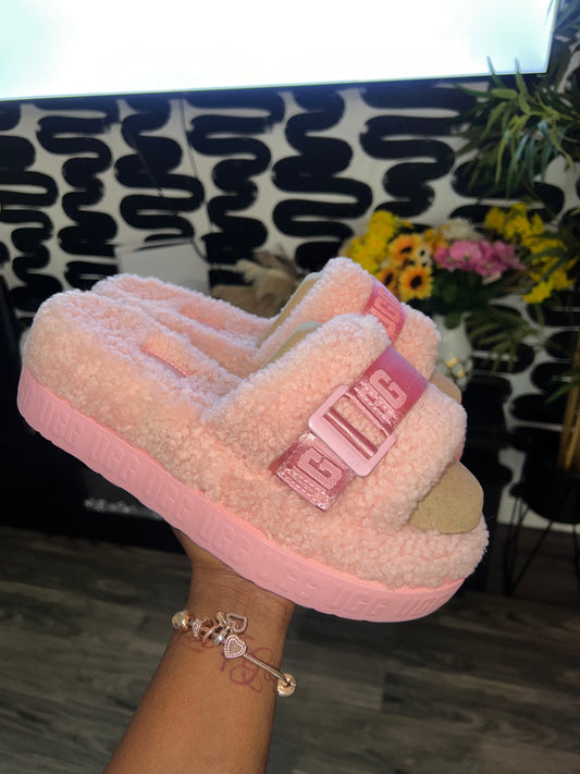 Pink Fur Platform - Slides