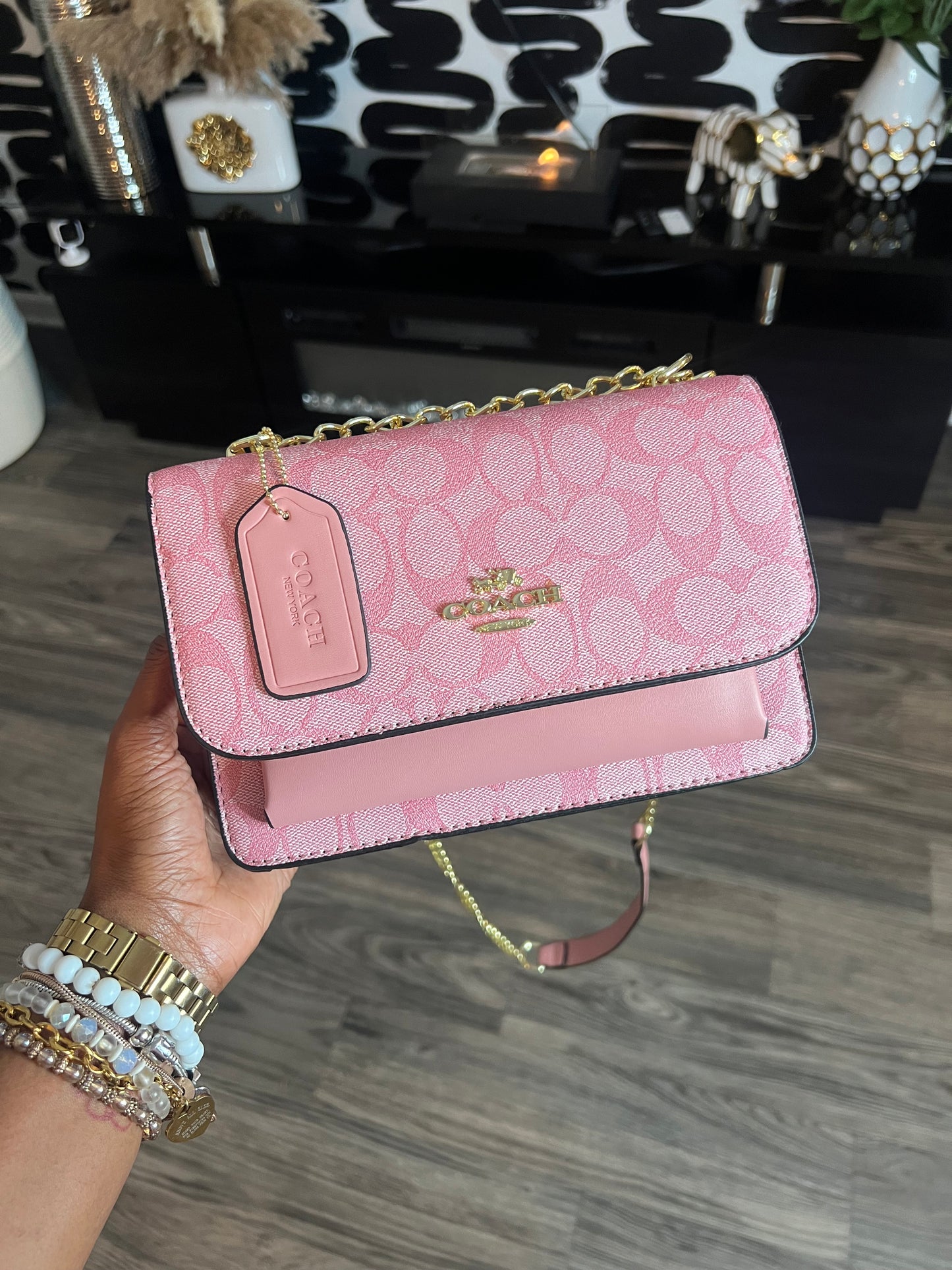 Pink and Gold bag ready
